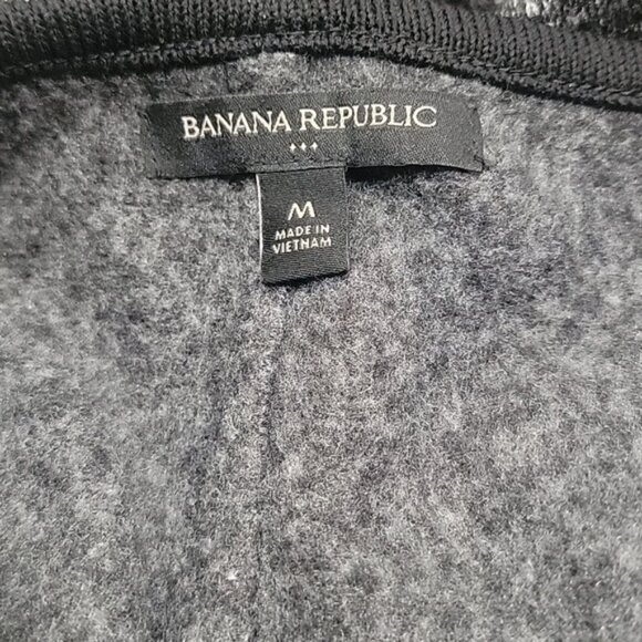 Banana Republic, Size M, Open Cardigan Jacket.  Gray with Black Trim, EUC - Picture 5 of 9